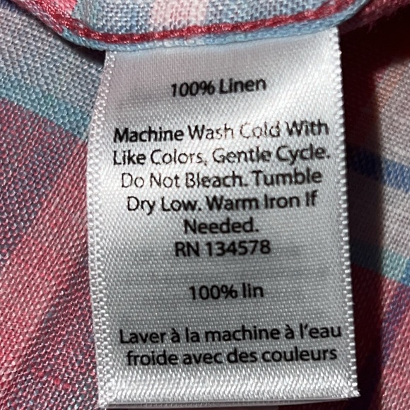 Vineyard vines classic fit Murray button down linen shirt plaid size M - Picture 8 of 9